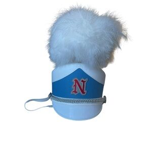 Vintage Blue and White Marching Band Hat